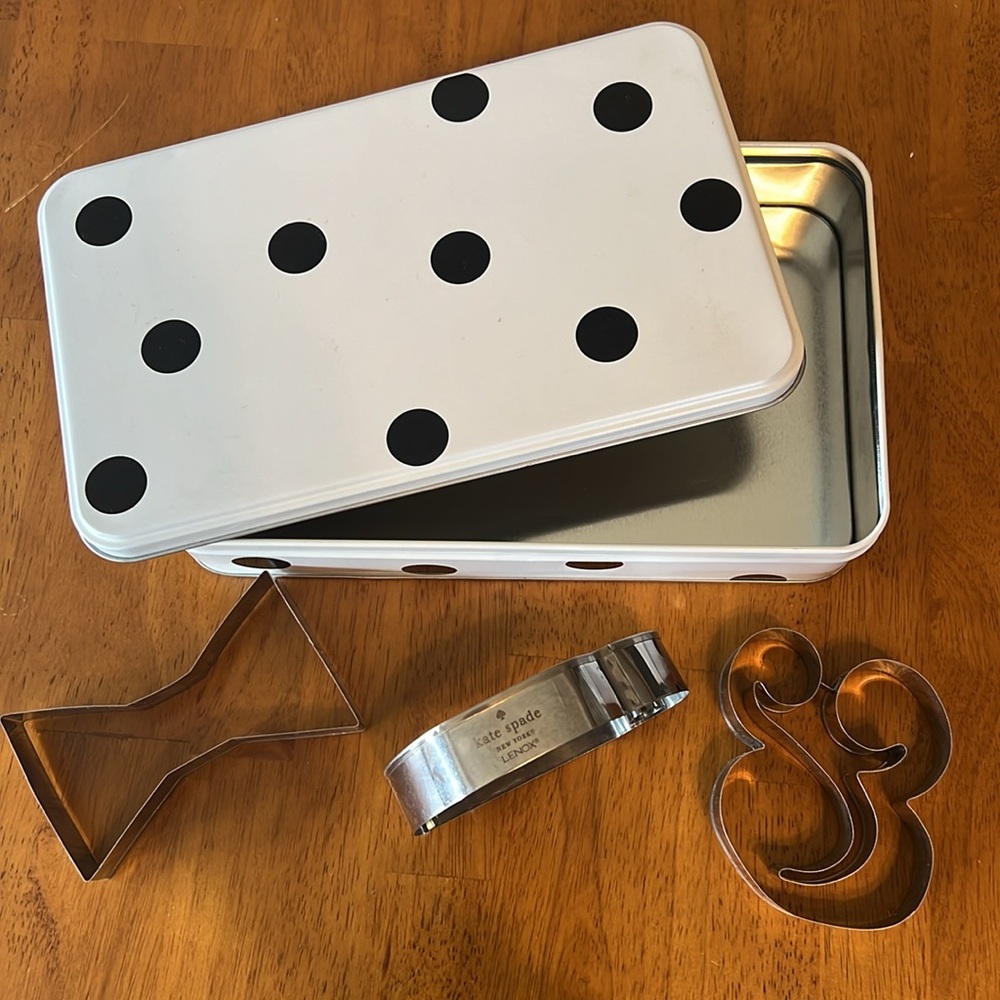Lenox Kate Spade New York Baking Cookie Cutters with Tin